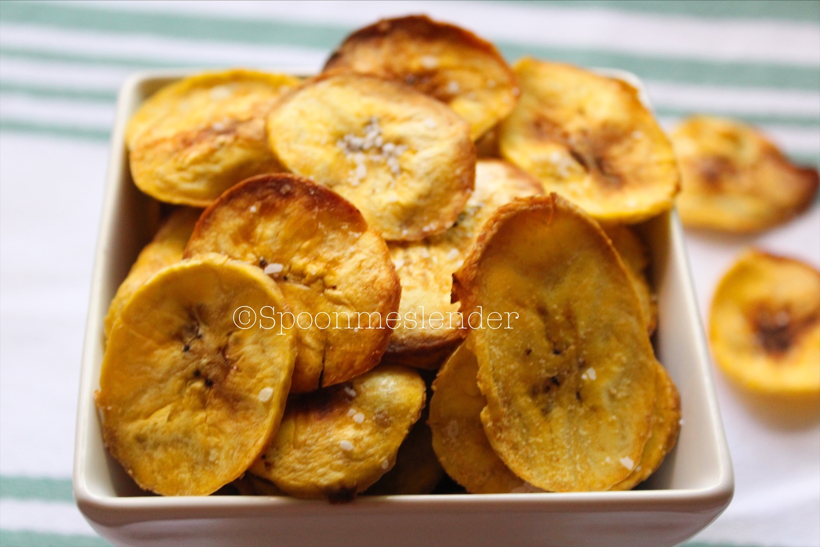 Baked Green Plantain Chips - Spoon Me Slender