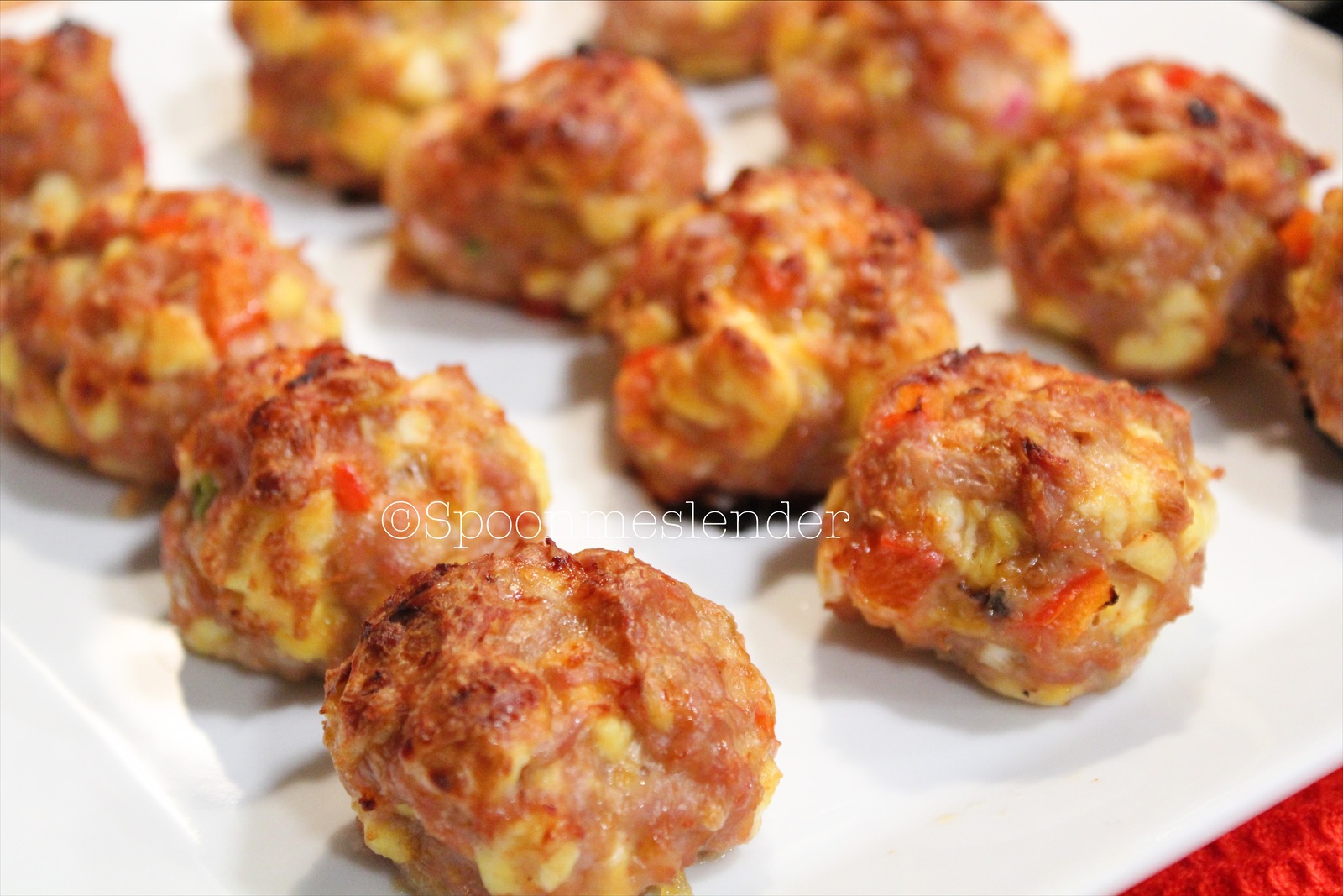 Breakfast Poppers with Italian Turkey Sausage, Cheese, and Peppers