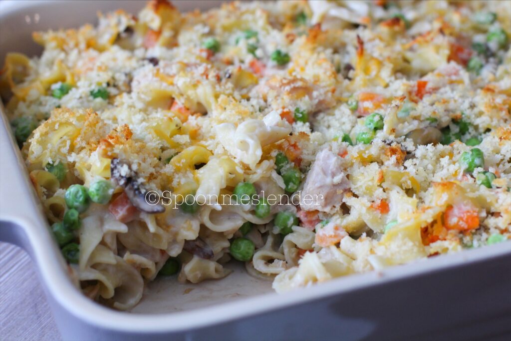 The Best Healthier Tuna Noodle Casserole - Spoon Me Slender