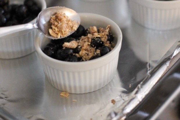 Easy Individual Blueberry Crisps - Spoon Me Slender